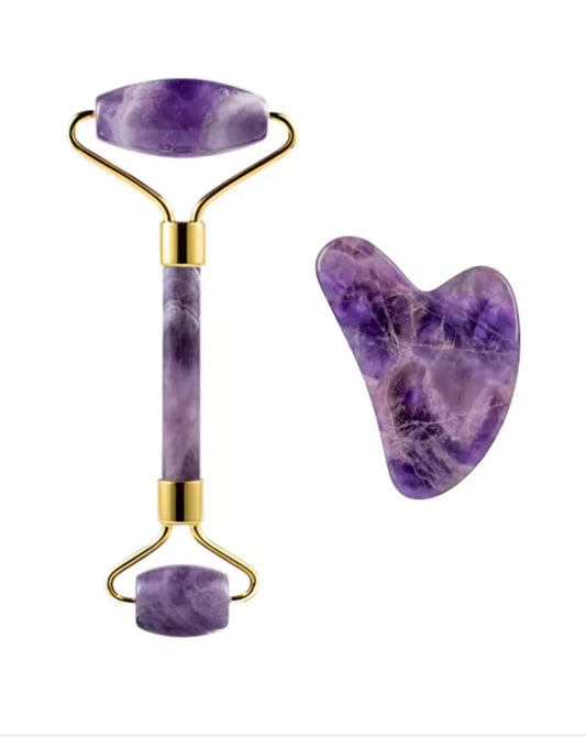 Amethyst Roller & Gua Sha Set